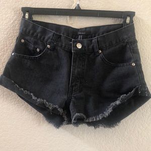 Black denim jean shorts size 26